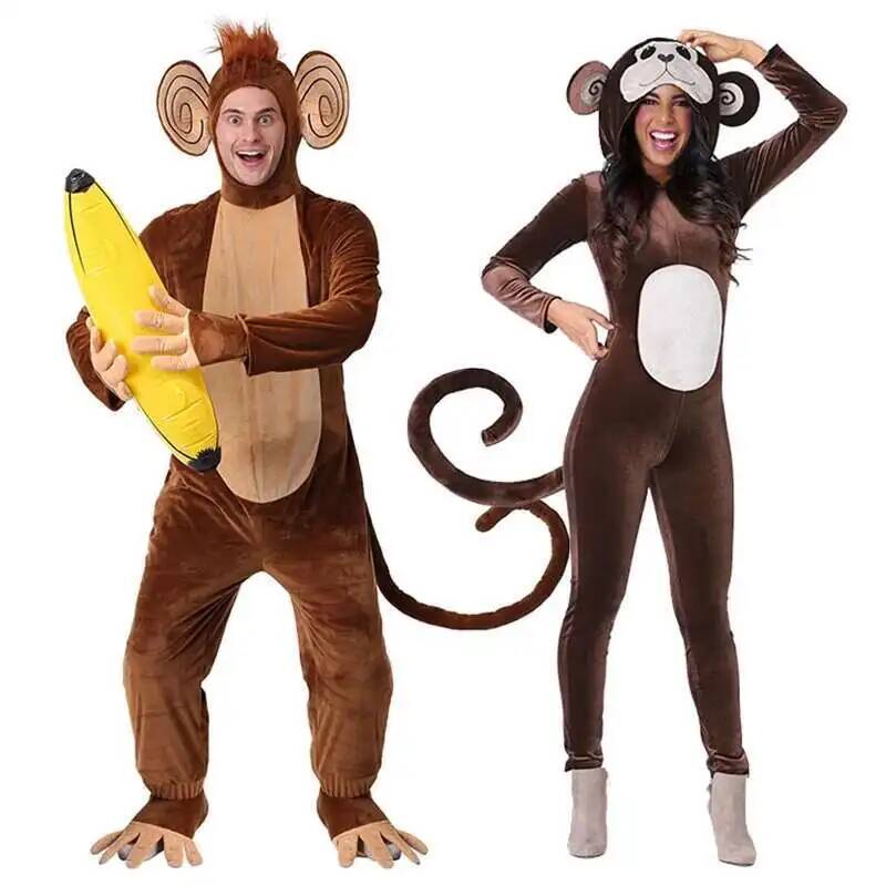 Anime Cosplay Jumpsuit - Nuovo pigiama tutina scimmia marrone animale
